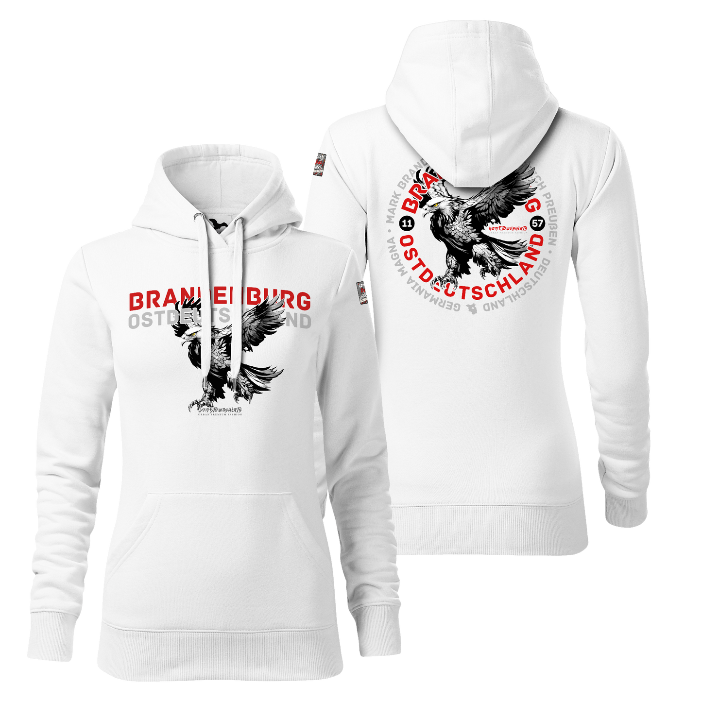 Brandenburg Ostdeutschland Damen Hoody Light Edition