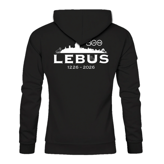 800 Jahre Lebus - Mens Hoody 80/20 schwarz - Back - shirtidee.shop