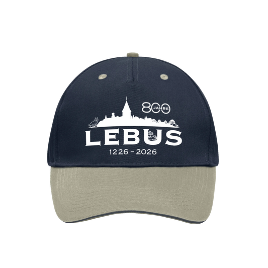 800 Jahre Lebus - 5 Panel Sandwich Cap - navy/beige/navy - shirtidee.shop