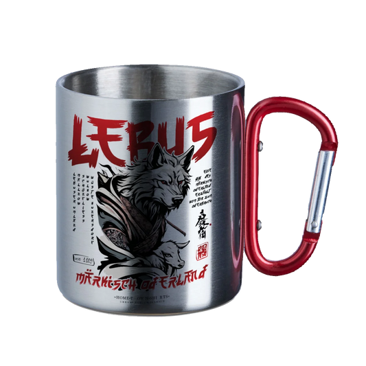 Lebus - Samurai Edition - Edelstahltasse mit Karabiner - shirtidee.shop