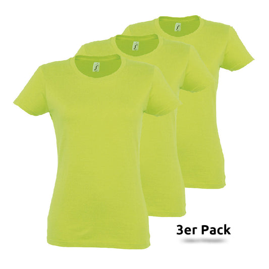- Basic Imperial Women 3erPack T-Shirts - GreenLine, Baumwolle, versch. Farben - shirtidee.shop - - #tag1# - #tag2# - #tag3# - #tag4#