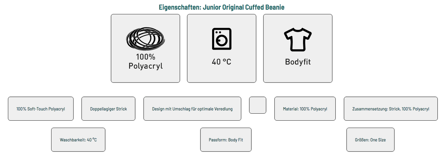 BSL - Kids Junior Original Cuffed Beanie