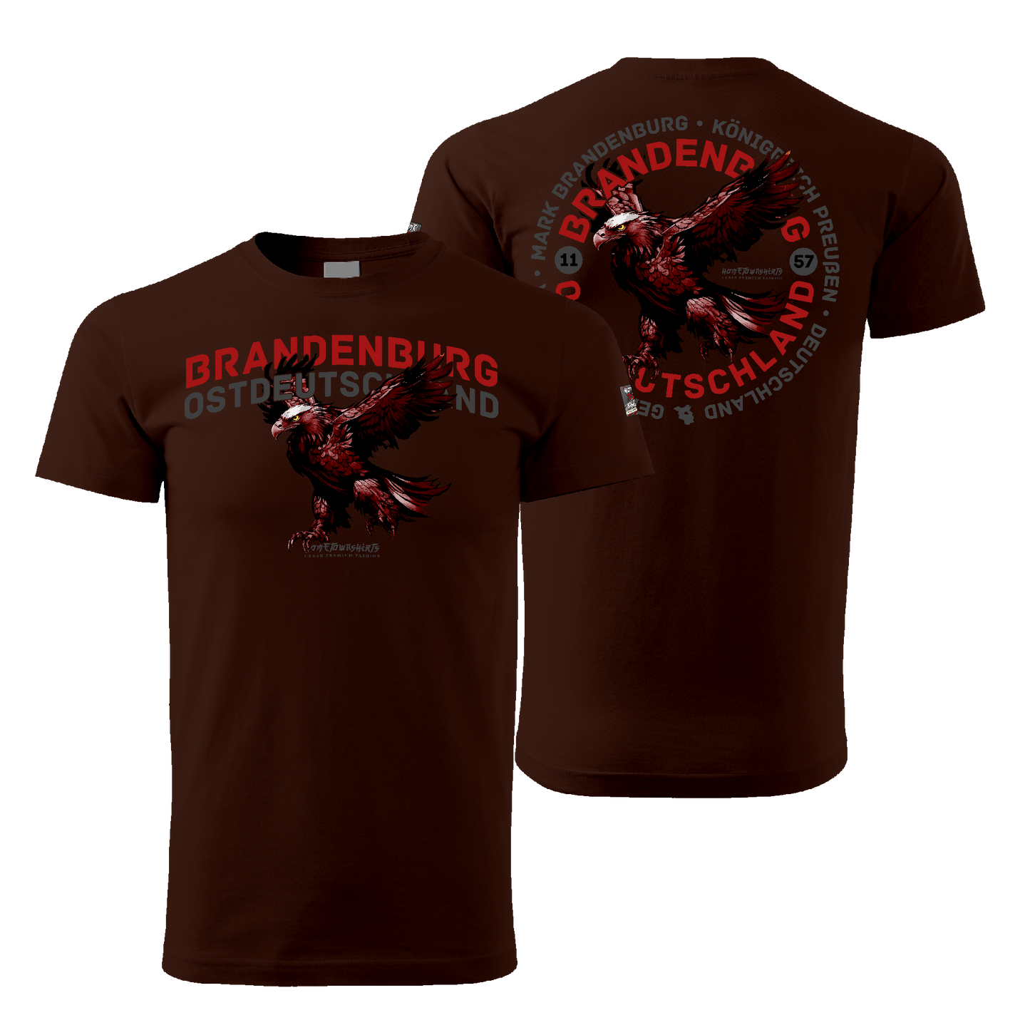 HTS09 MarkBrandebung Ostdeutschland Herren T-Shirt schokoladenbraun