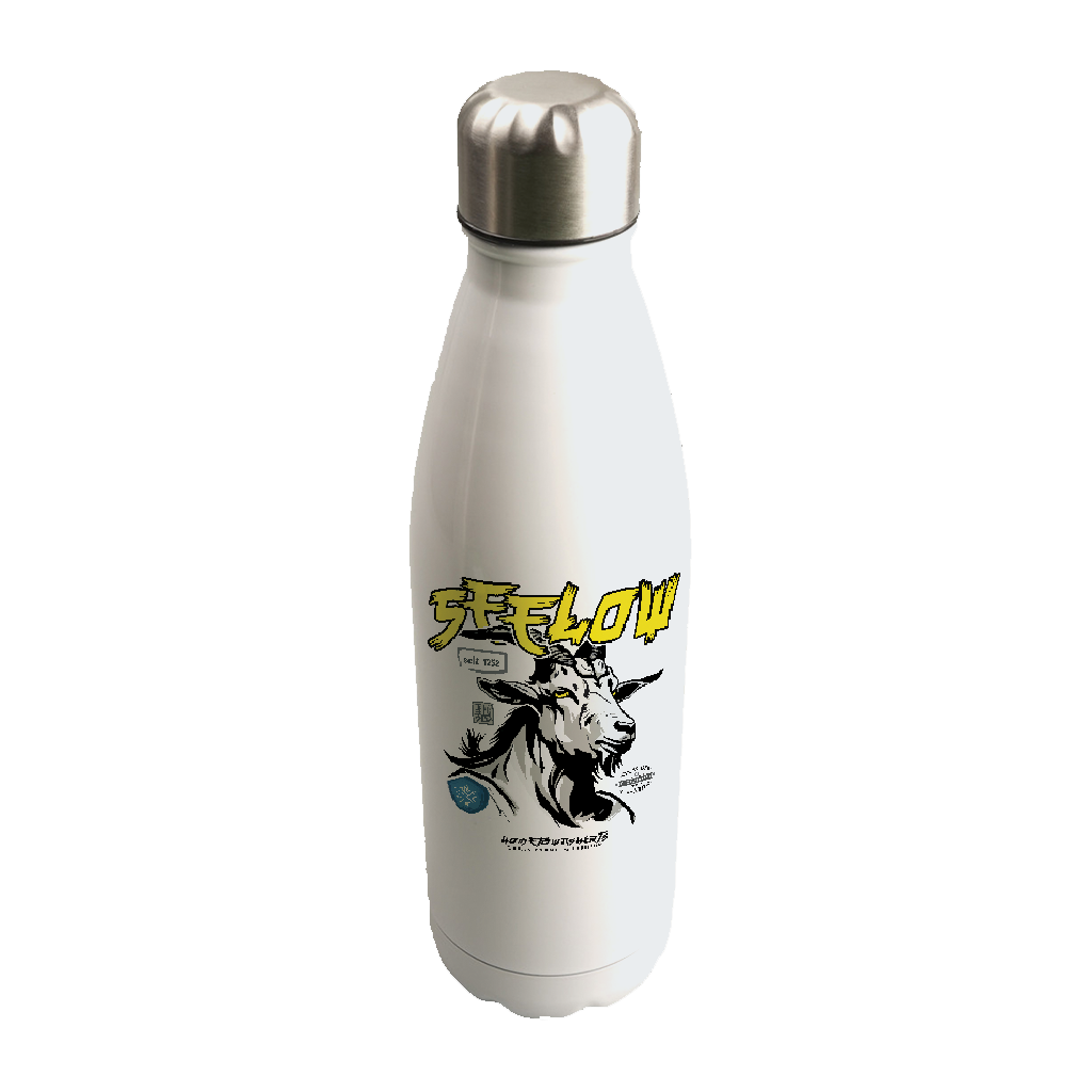Seelow Ziegenbock Portrait - Edelstahl-Trinkflasche