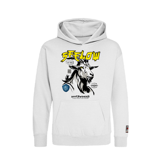 Seelow Ziegenbock Portrait - Kinder Kapuzen Sweatshirt
