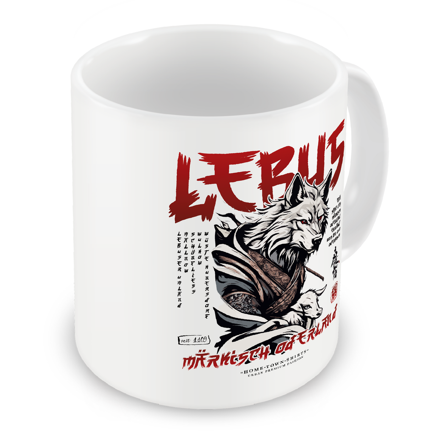 - Lebus - Samurai Edition - Keramiktasse weiß - shirtidee.shop - - #tag1# - #tag2# - #tag3# - #tag4#