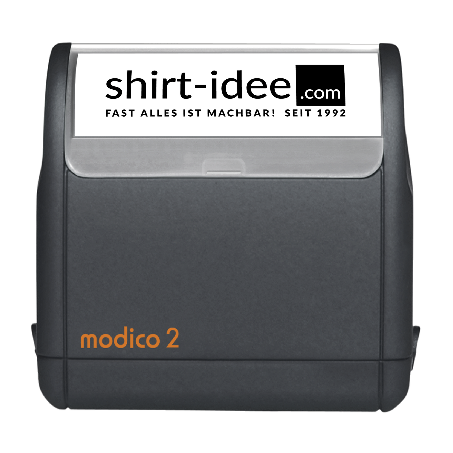 individueller Bürostempel - modico 2 - 37 x 11 mm - shirtidee.shop