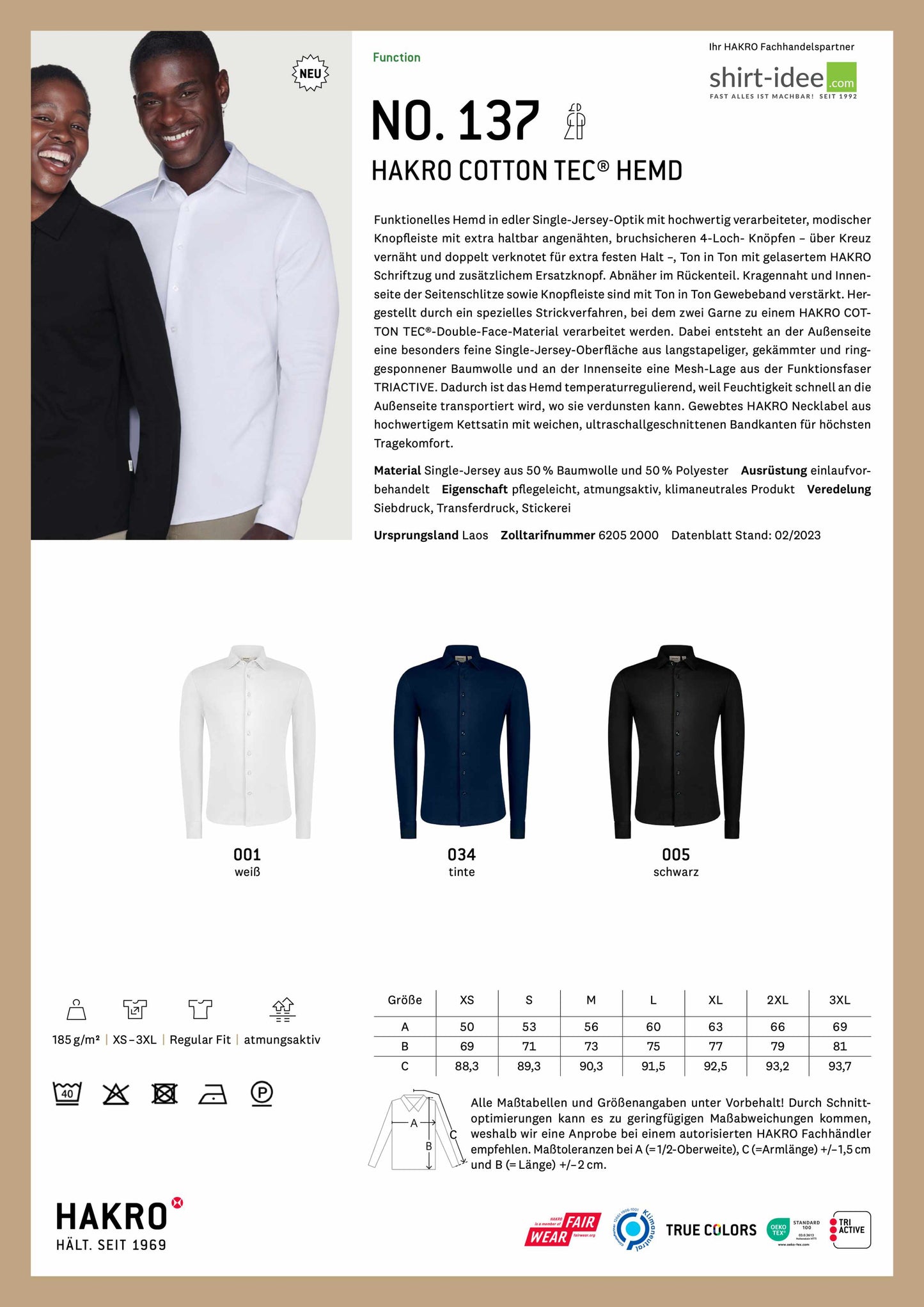 Brandenburg an der Havel - CottonTec Hemd Langarm - Regular Fit
