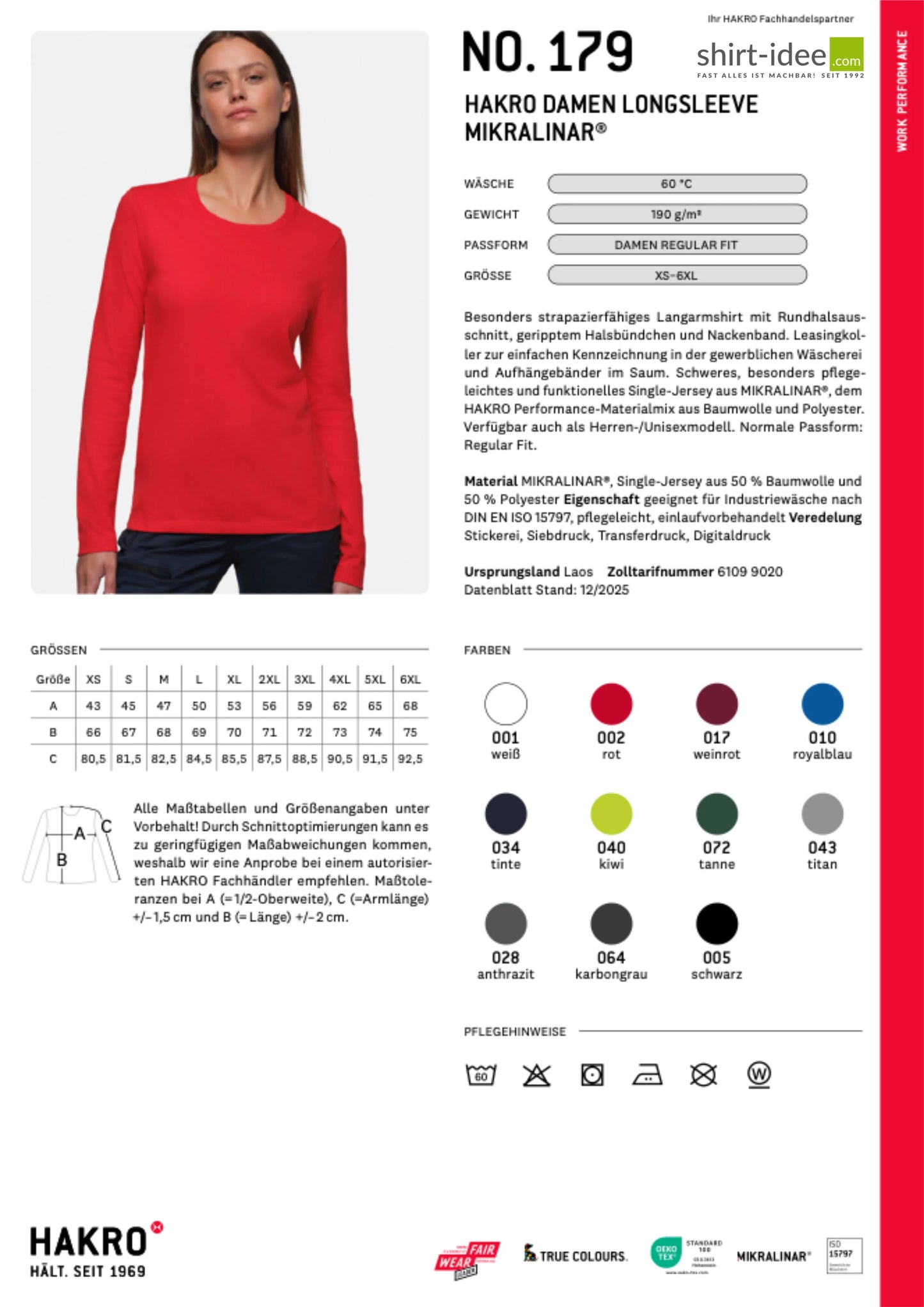 NP - 179 - Damen Longsleeve T-Shirt - shirtidee.shop