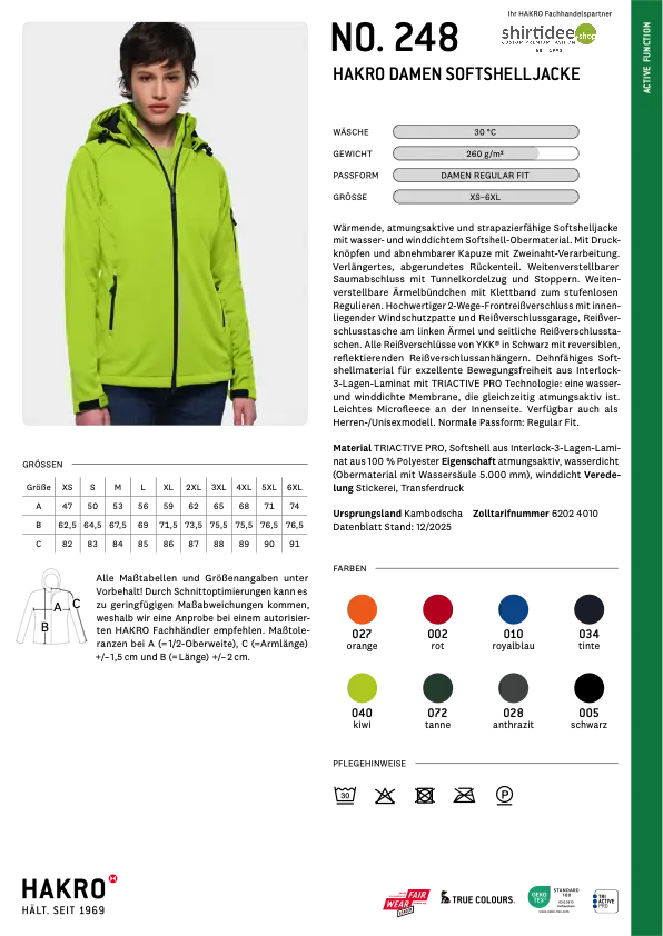 NP - 248 - Damen Softshelljacke