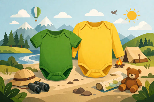 Abenteuer - Kurz- und Langarm-Babybody für Babys