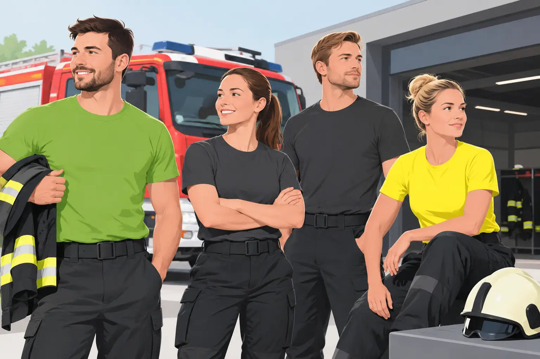 Feuerwehrshirts im Teamalltag zeigen Haltung