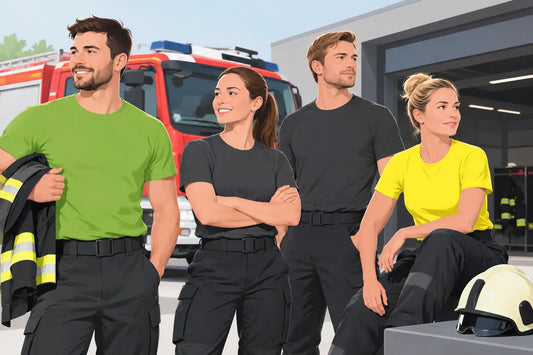 Feuerwehrshirts im Teamalltag zeigen Haltung