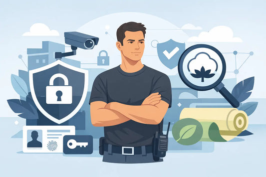 Security Herren T-Shirt Baumwolle im Check