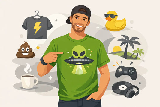 Statement T-Shirt und Fun Motive für Textilien