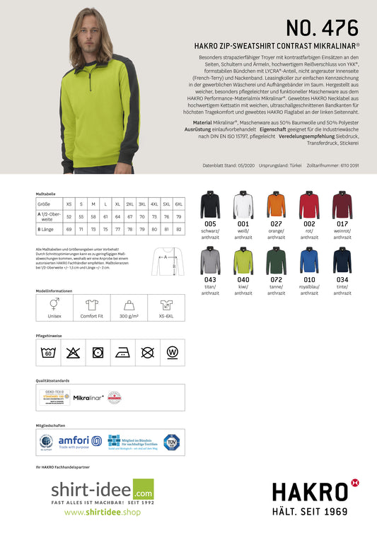 FFW Mallnow Zip-Sweater Mikralinar® - unisex - shirtidee.shop