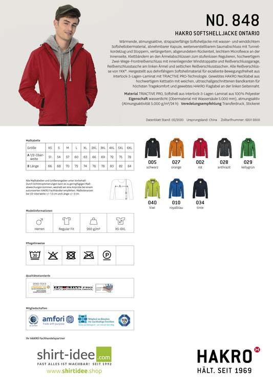 FFW Mallnow Softshelljacke Ontario - Herren - shirtidee.shop