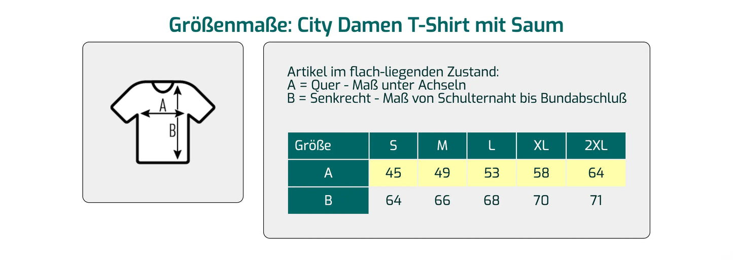 Start Doing! - City Damen T-Shirt mit Saum