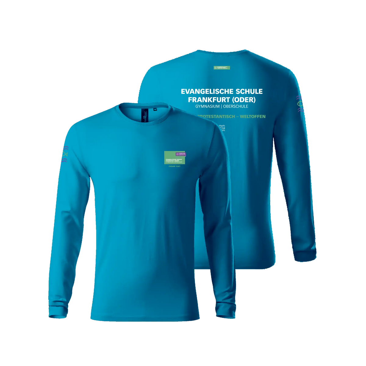 EvS – Brave Long-Sleeve T-Shirt with School Logo - Unisex
