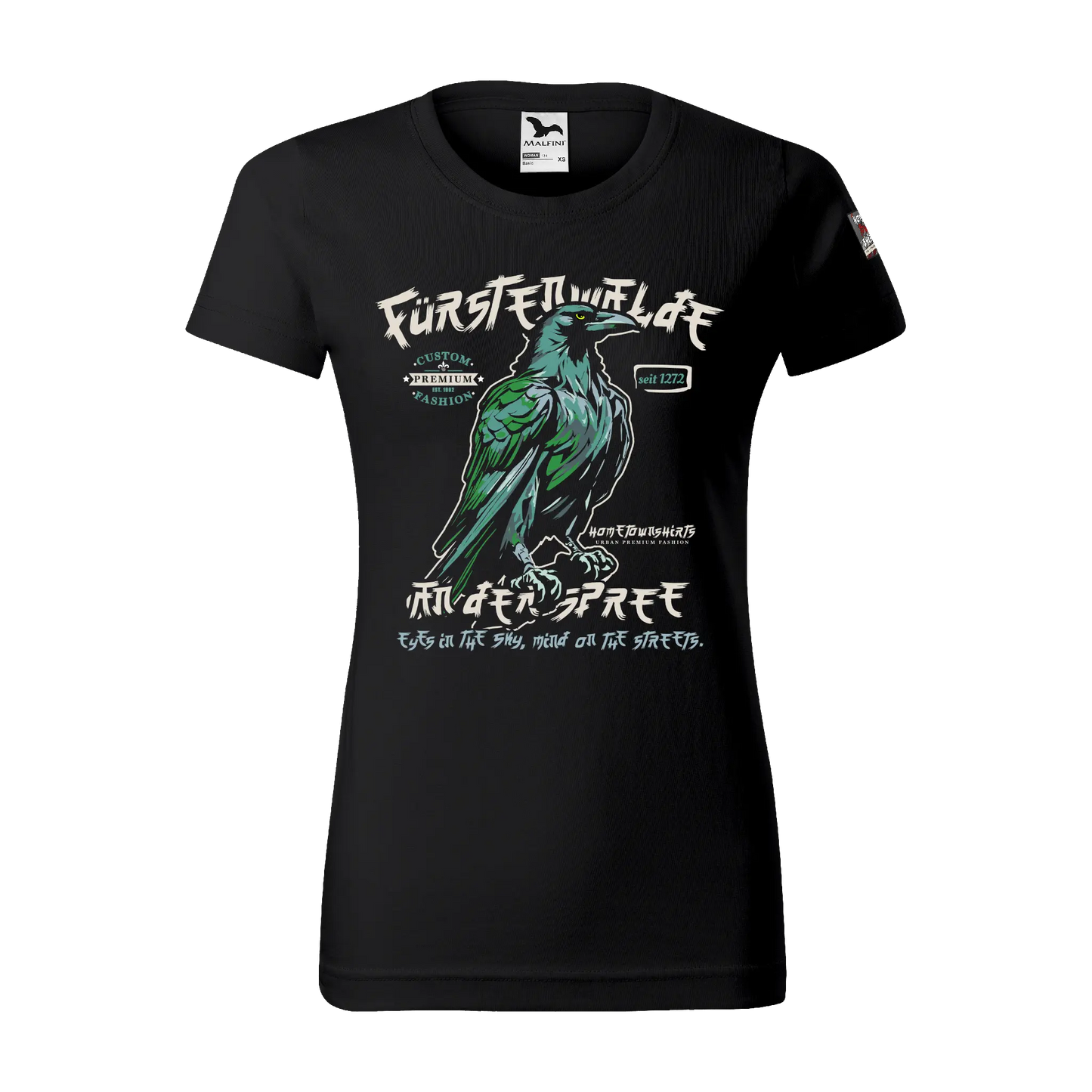 Fürstenwalde Damen T-Shirt - schwarz - hometownshirts.de