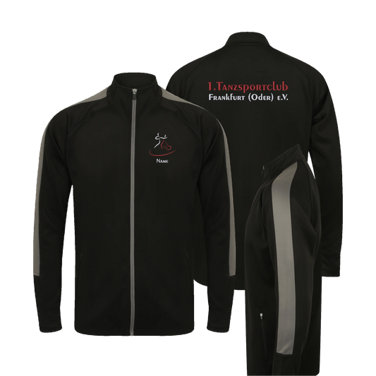 1. TSC FFO - Adults Knitted Tracksuit Top - schwarz/grau
 - shirtidee.shop