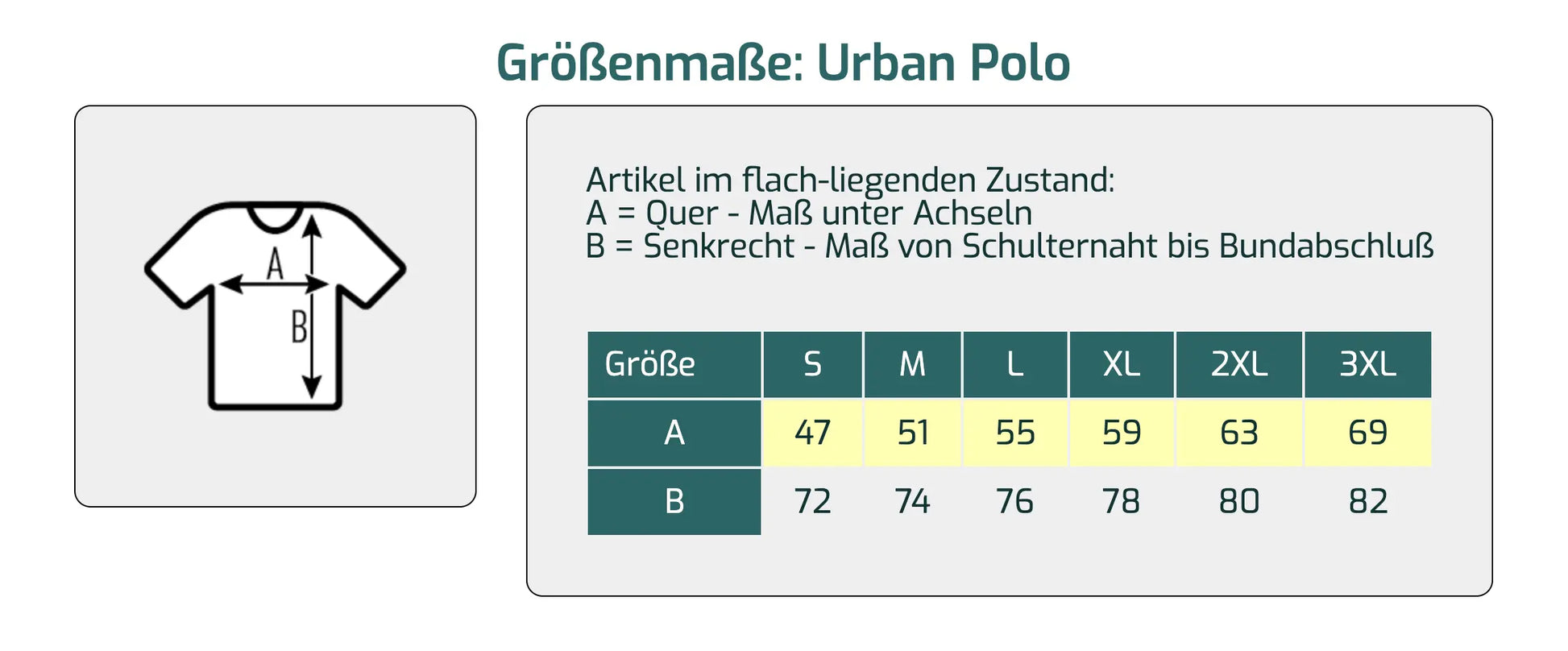 Urban Polo - Größentabelle - shirtidee.shop
