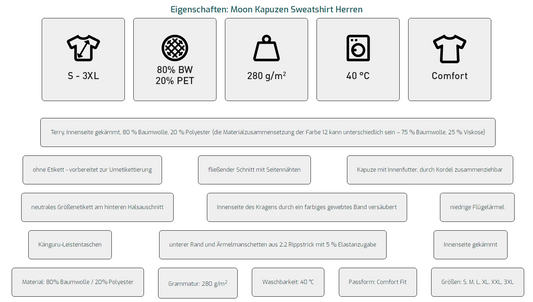 Seelow Ziegenbock Portrait - Herren Kapuzen Sweatshirt BlackEdition - shirtidee.shop