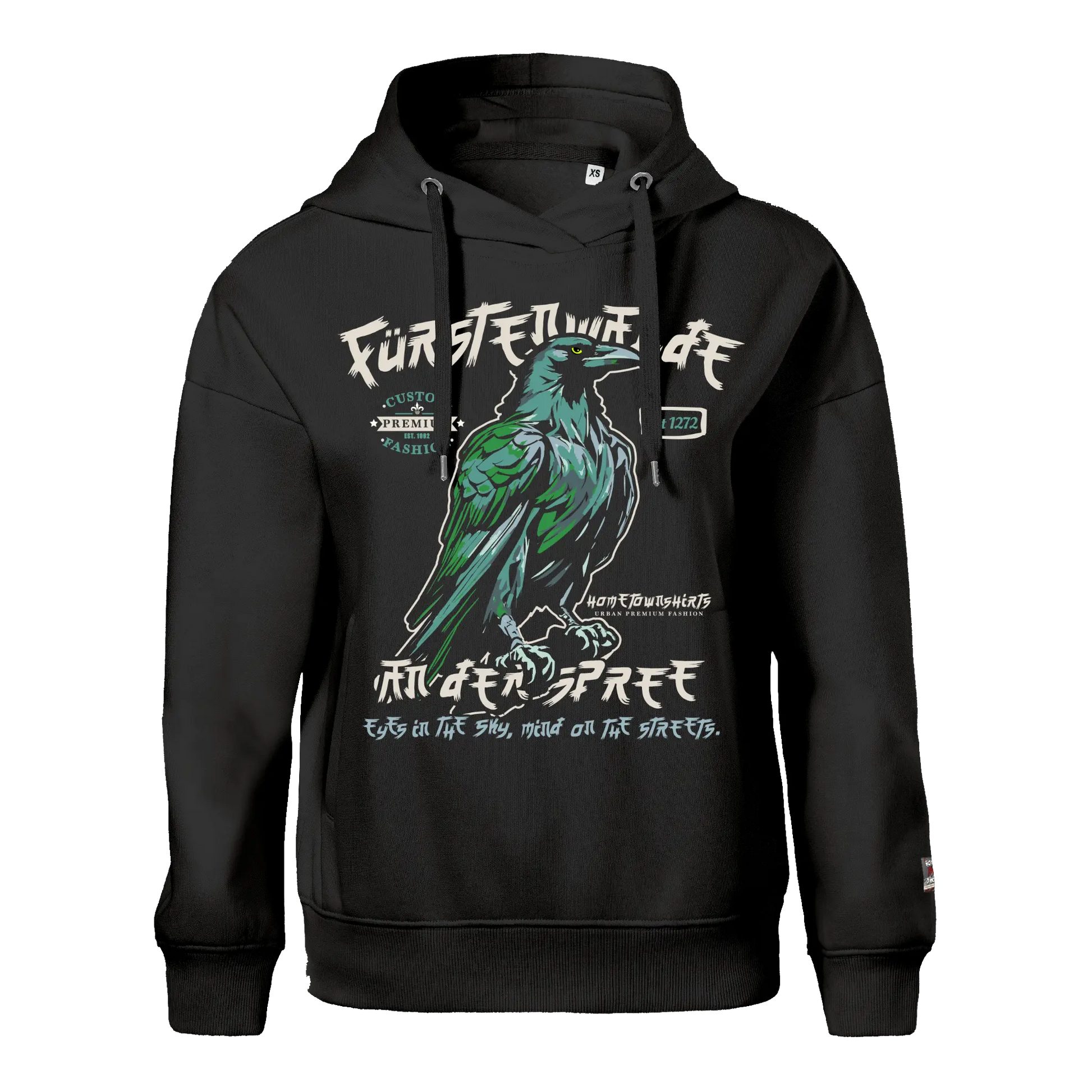 Fürstenwalde Damen Hoody - schwarz  hometownshirts.de