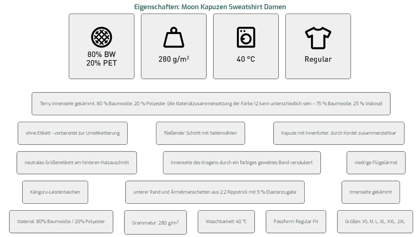 Damen Hoody - Eigenschaften