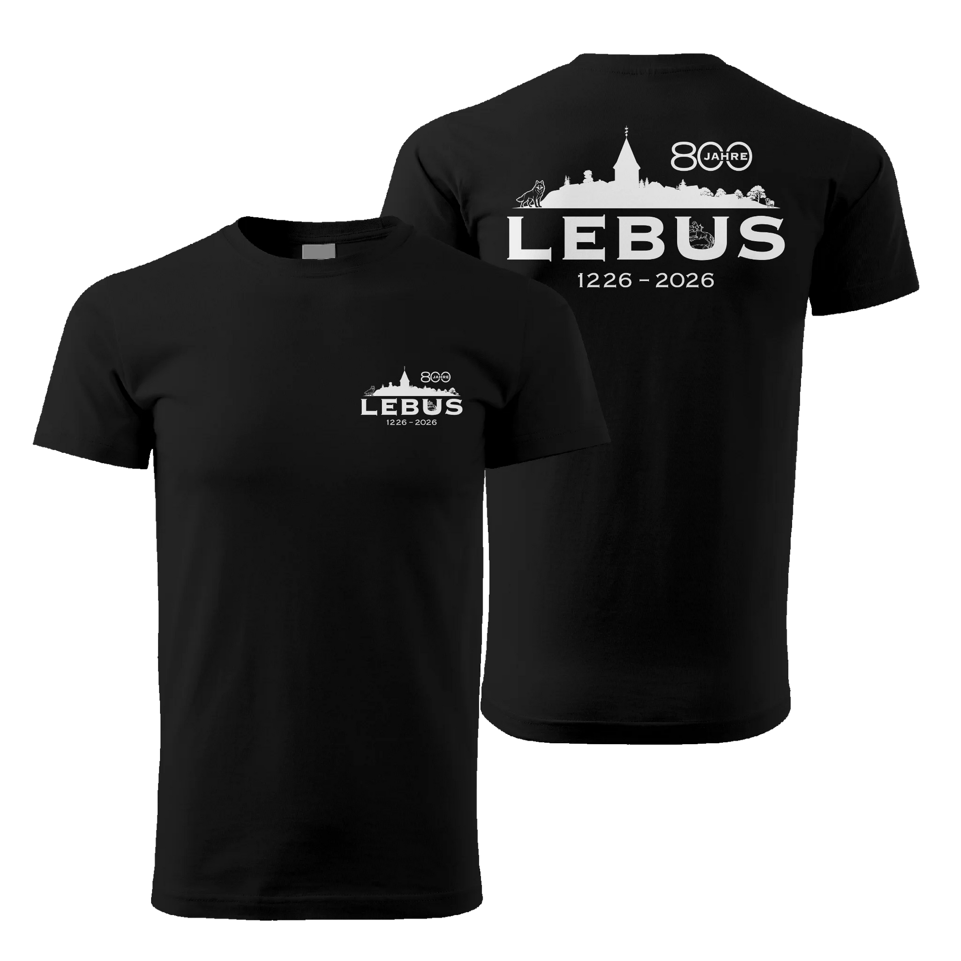 800 Jahre Lebus – Jubiläumsshirt – bis 8XL - schwarz - shirt-idee.com