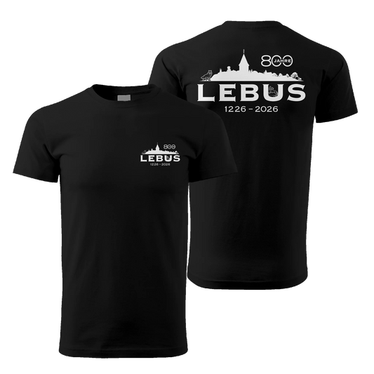 800 Jahre Lebus – Jubiläumsshirt – bis 8XL - schwarz - shirt-idee.com