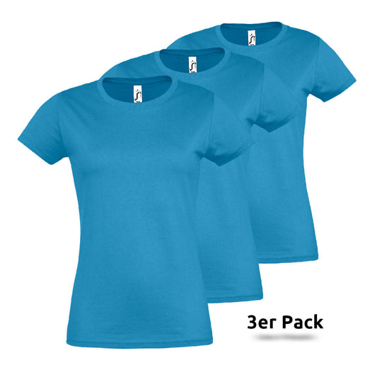  - Basic Imperial Women 3erPack T-Shirts - BlueLine, Baumwolle, versch. Farben - shirtidee.shop -  - #tag1# - #tag2# - #tag3# - #tag4#