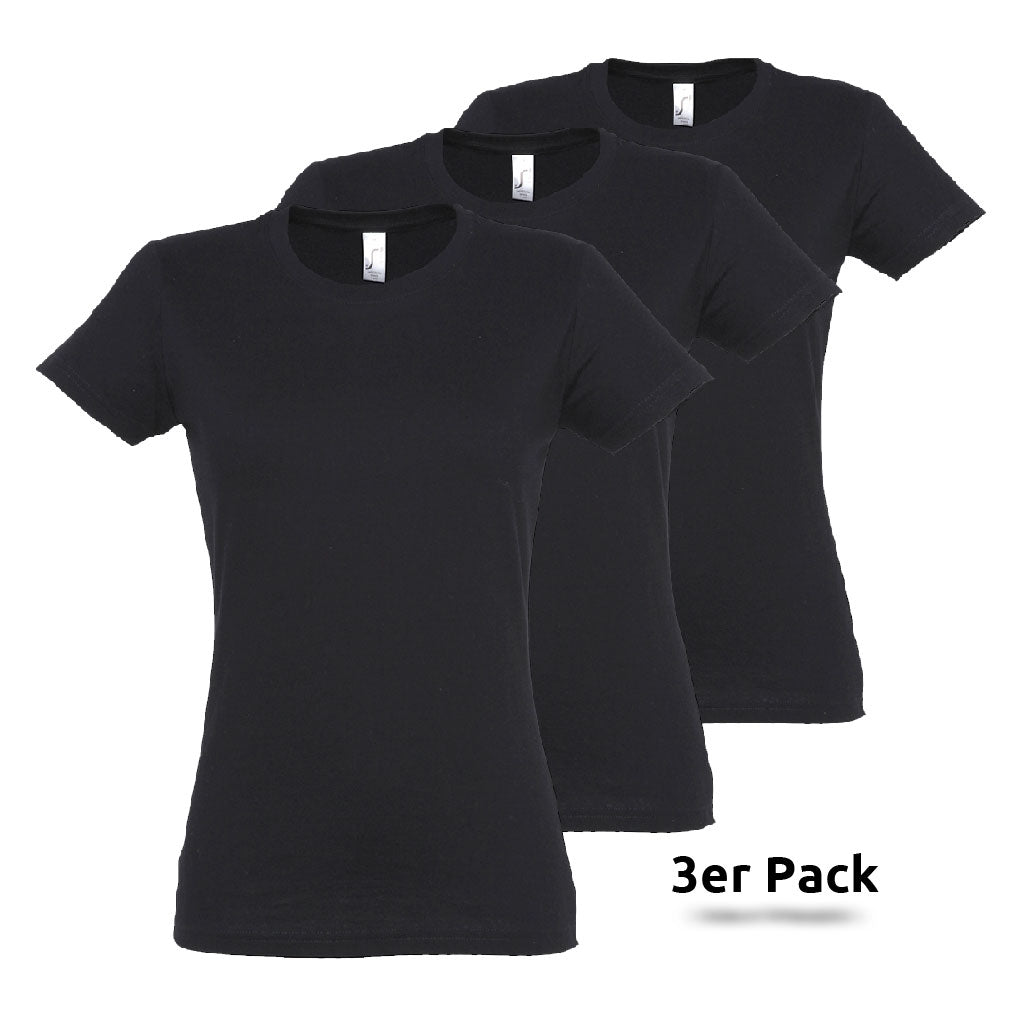  - Basic Imperial Women 3erPack T-Shirts - DarkLine, Baumwolle, versch. Farben - shirtidee.shop -  - #tag1# - #tag2# - #tag3# - #tag4#