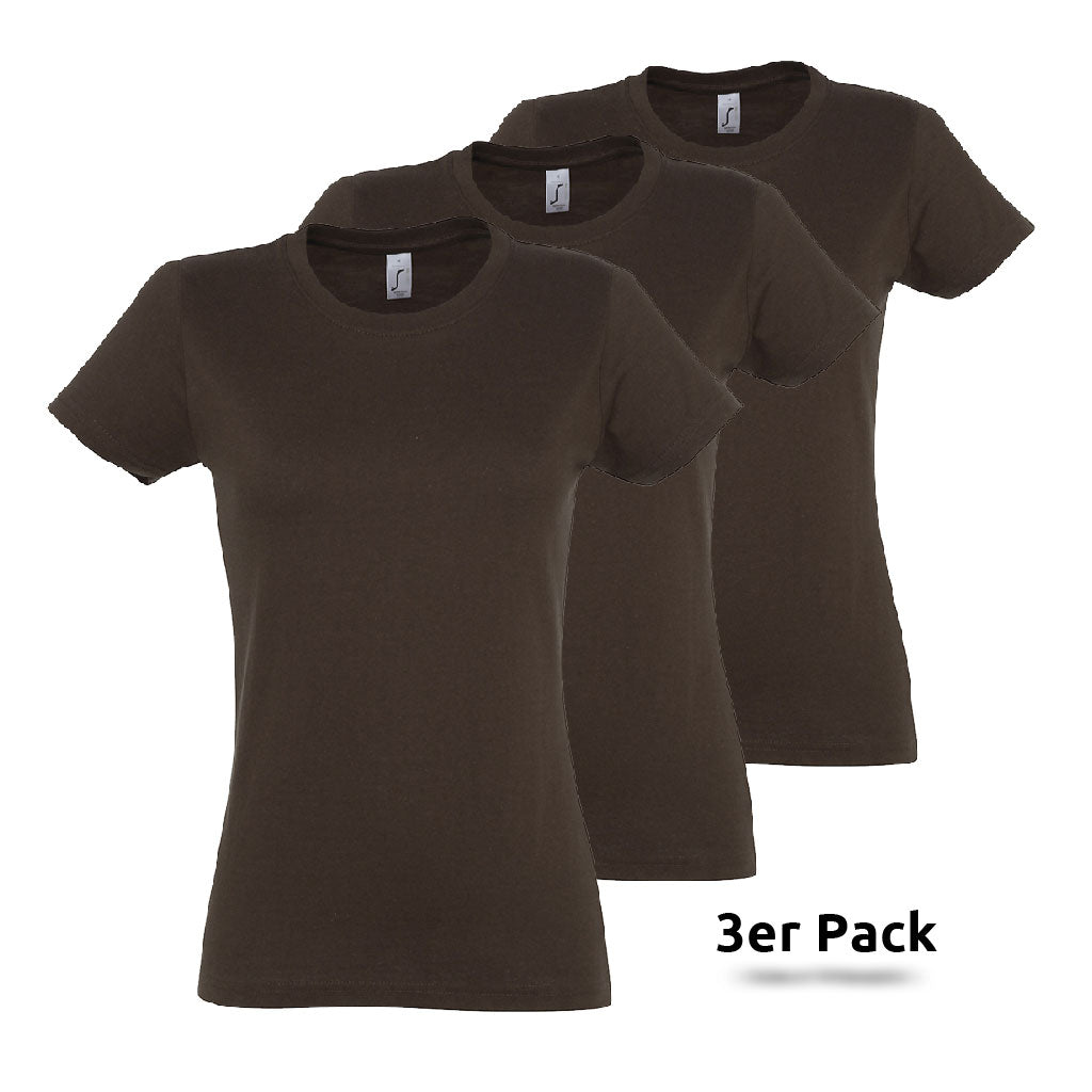  - Basic Imperial Women 3erPack T-Shirts - DarkLine, Baumwolle, versch. Farben - shirtidee.shop -  - #tag1# - #tag2# - #tag3# - #tag4#