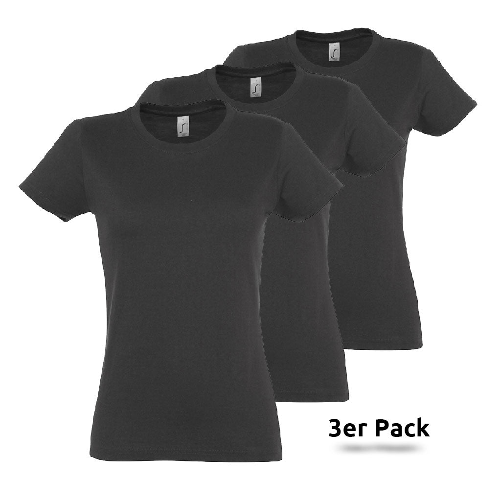  - Basic Imperial Women 3erPack T-Shirts - DarkLine, Baumwolle, versch. Farben - shirtidee.shop -  - #tag1# - #tag2# - #tag3# - #tag4#