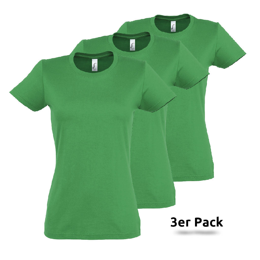  - Basic Imperial Women 3erPack T-Shirts - GreenLine, Baumwolle, versch. Farben - shirtidee.shop -  - #tag1# - #tag2# - #tag3# - #tag4#