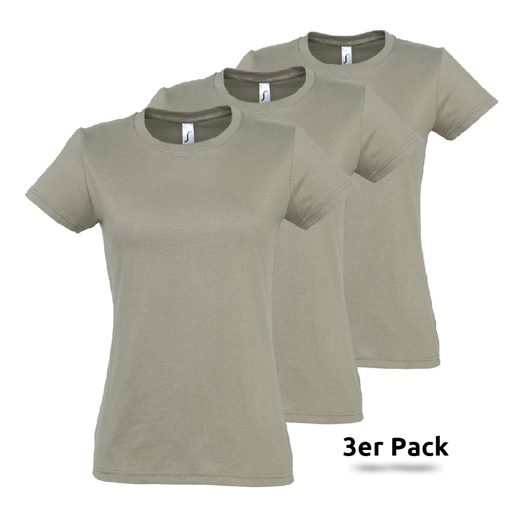  - Basic Imperial Women 3erPack T-Shirts - GreenLine, Baumwolle, versch. Farben - shirtidee.shop -  - #tag1# - #tag2# - #tag3# - #tag4#
