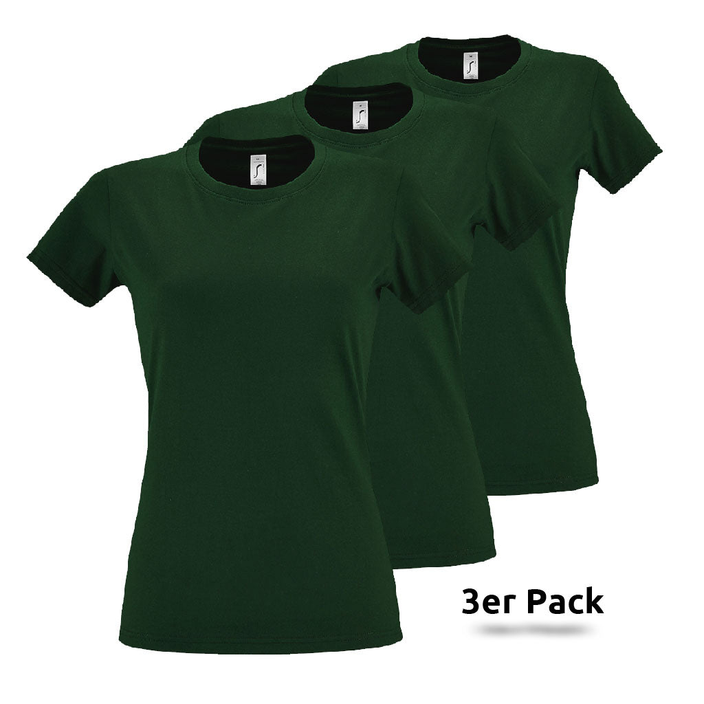  - Basic Imperial Women 3erPack T-Shirts - GreenLine, Baumwolle, versch. Farben - shirtidee.shop -  - #tag1# - #tag2# - #tag3# - #tag4#