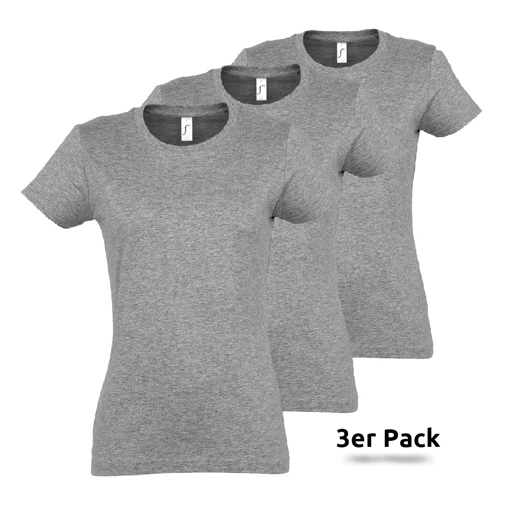  - Basic Imperial Women 3erPack T-Shirts - LightLine, Baumwolle, versch. Farben - shirtidee.shop -  - #tag1# - #tag2# - #tag3# - #tag4#