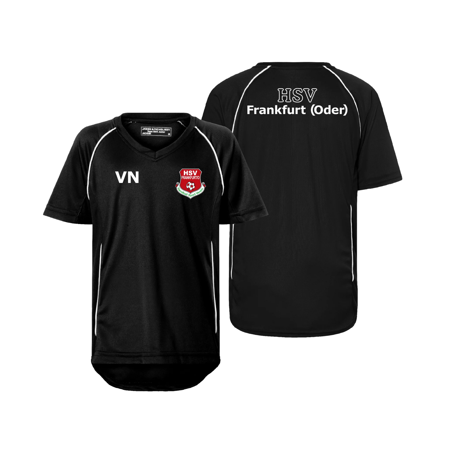 HSV Kindertrikot schwarz Front und Rückansicht - shirtidee.shop