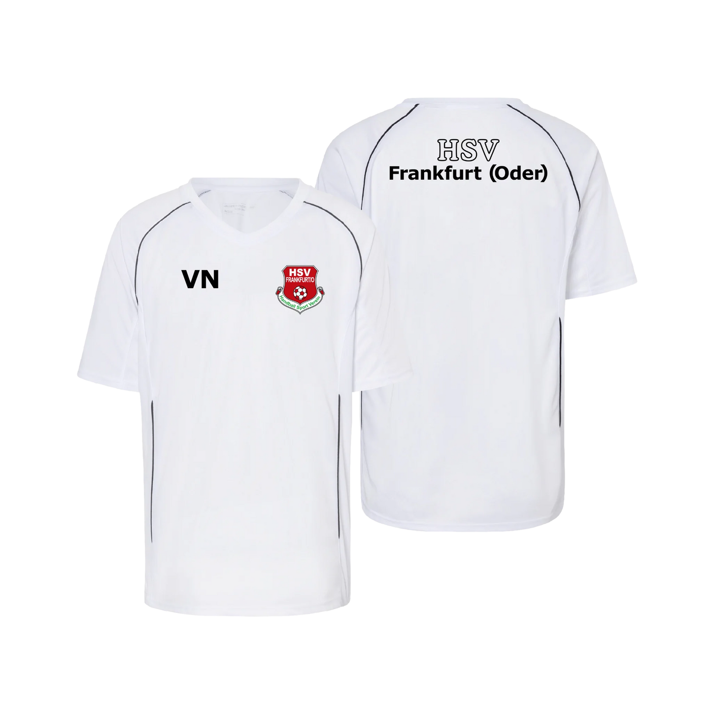 HSV Kindertrikot weiß Front und Rückansicht - shirtidee.shop