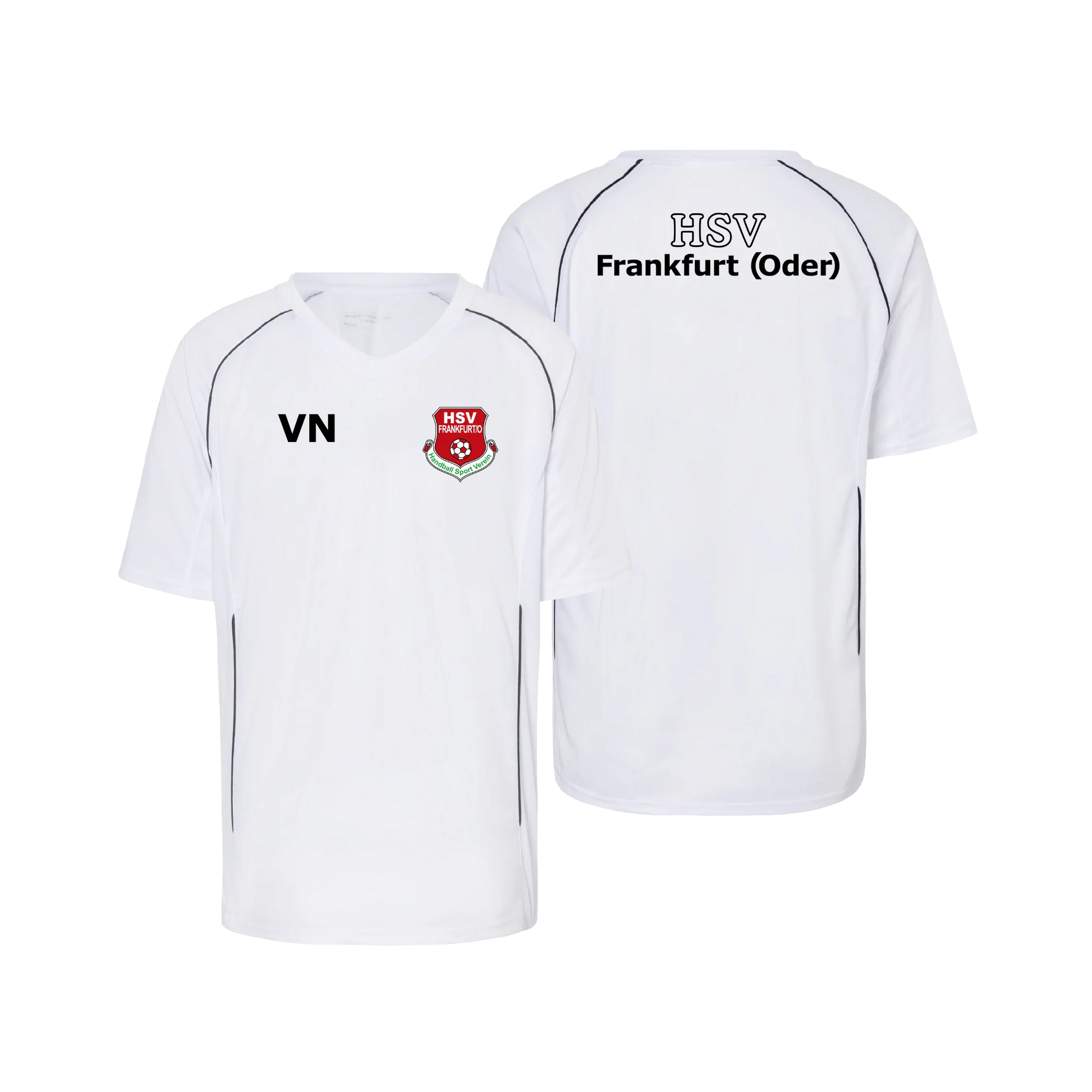 HSV Kindertrikot weiß Front und Rückansicht - shirtidee.shop