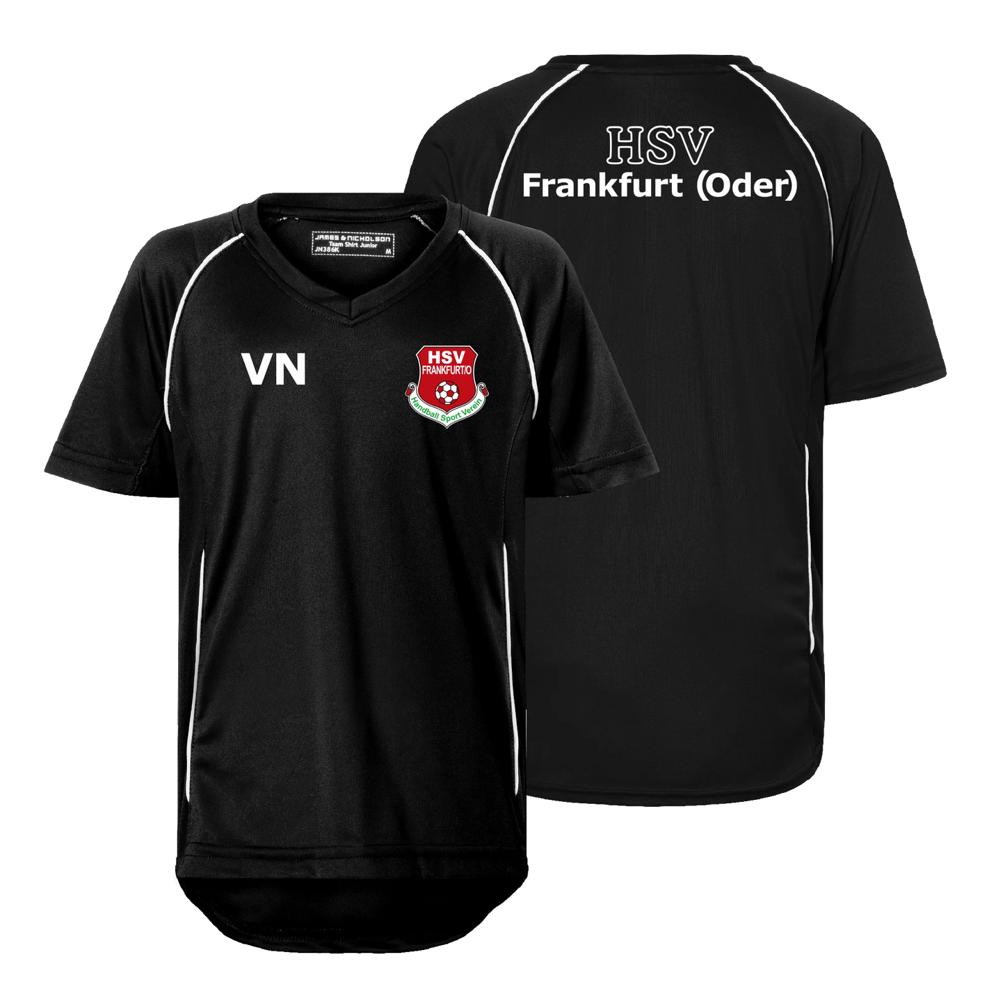 HSV Trikot - schwarz - Front und Rückansicht - shirtidee.shop