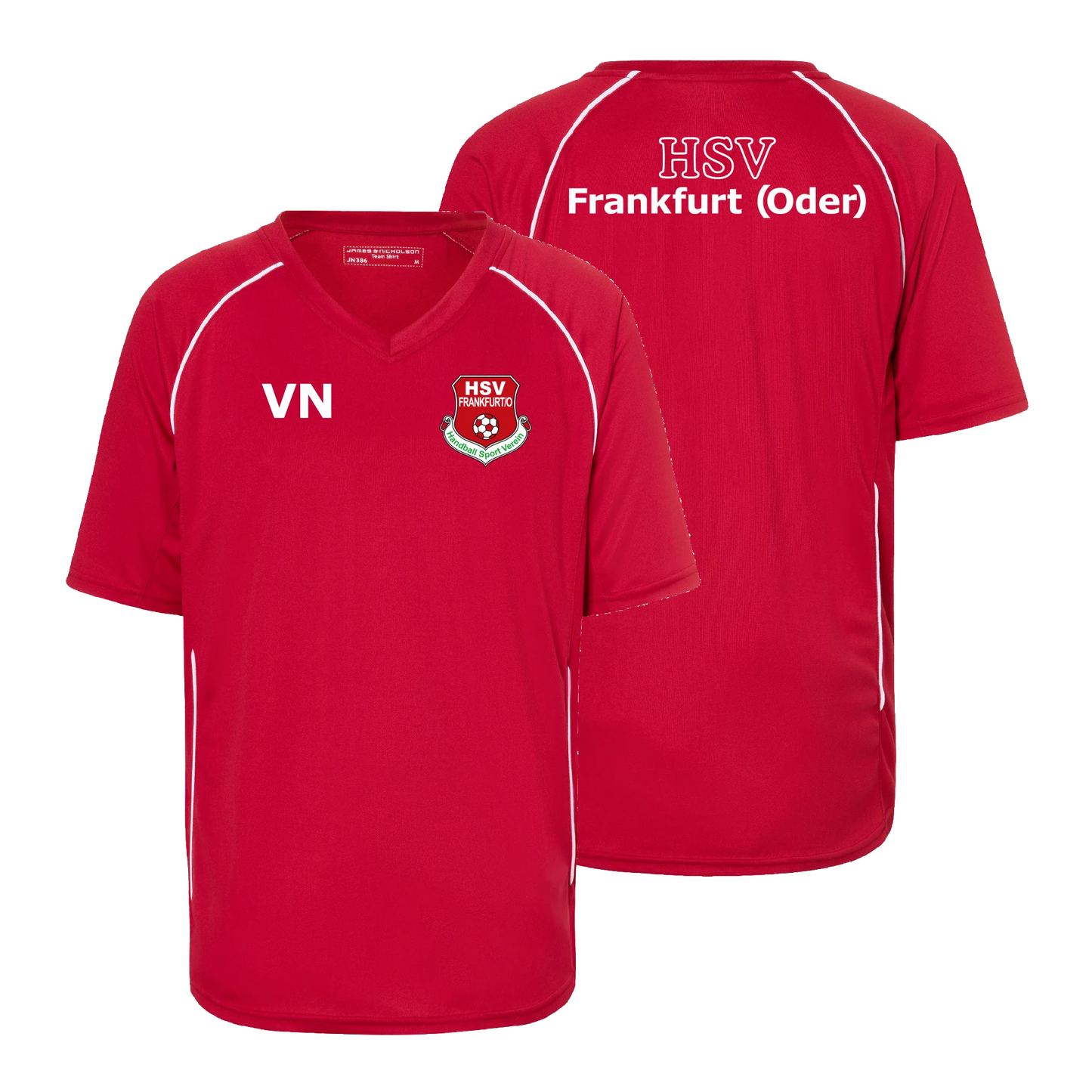 HSV Trikot - rot - Front und Rückansicht - shirtidee.shop