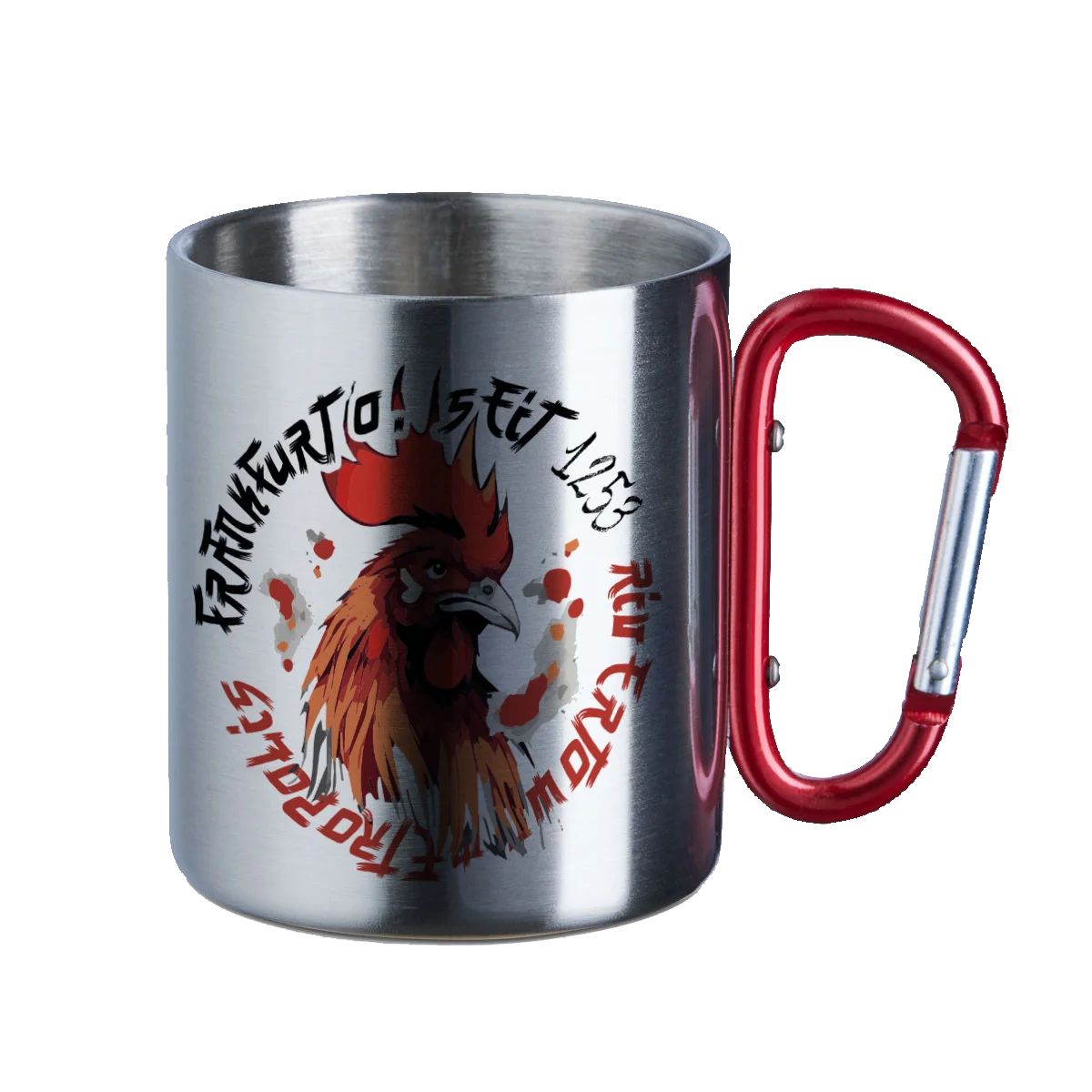 Frankfurt O. - Samurai Edition - Edelstahltasse mit Karabiner - shirtidee.shop
