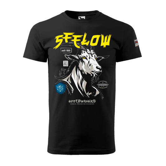 Seelow Ziegenbock Portrait - Herren T-Shirt unisex BlackEdition