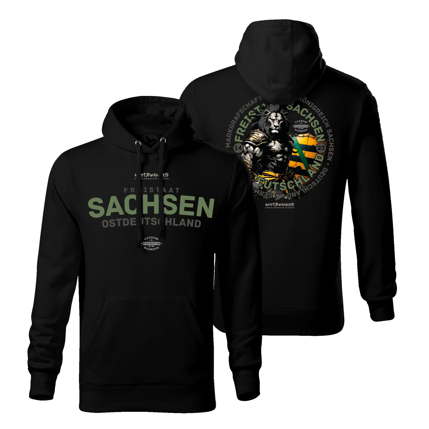 Sachsen Herren Hoody Dark Edition - shirtidee.shop