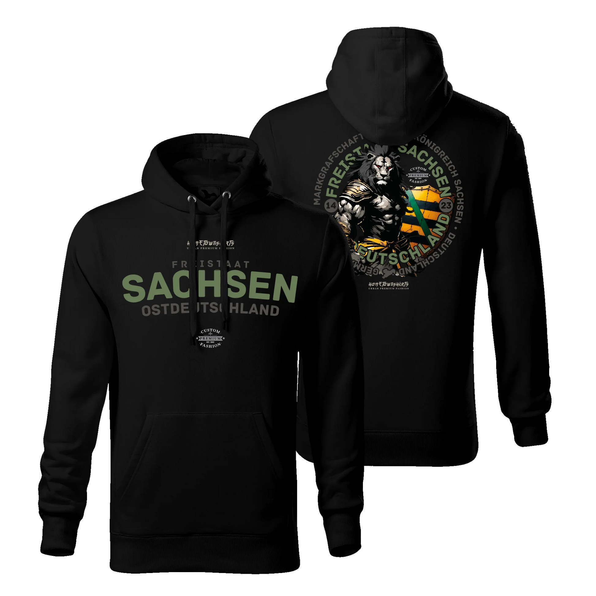Sachsen Herren Hoody Dark Edition - shirtidee.shop