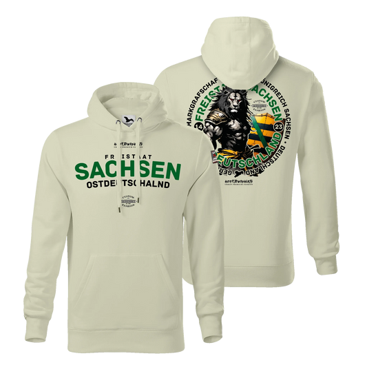 Sachsen Herren Hoody - Light Edition - mandel - HomeTownShirts.de
