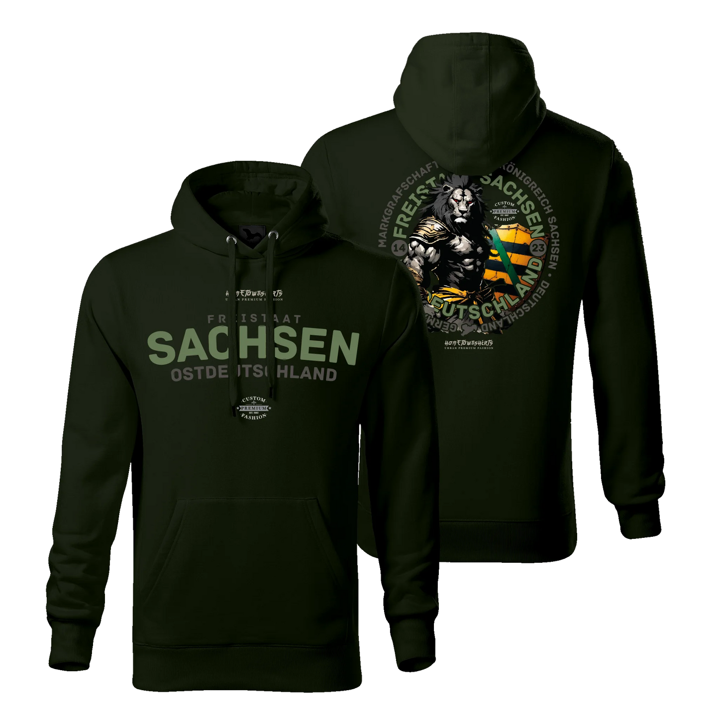 Sachsen Herren Hoody Dark Edition - shirtidee.shop